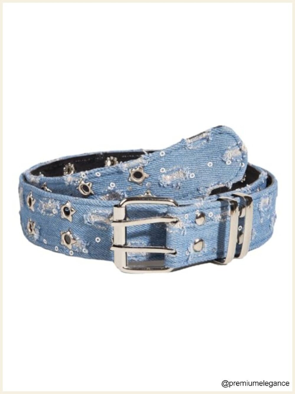 Sequin PU Leather Waist Belt for Women Denim Cowgirl Pants Dress